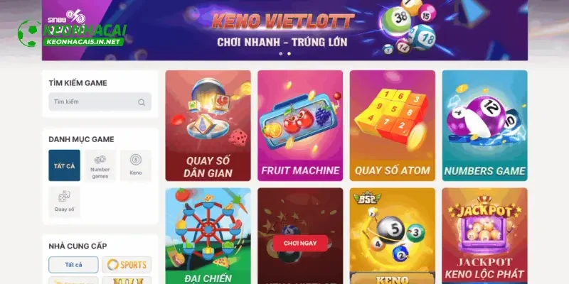 Kho game hấp dẫn tại Sin88